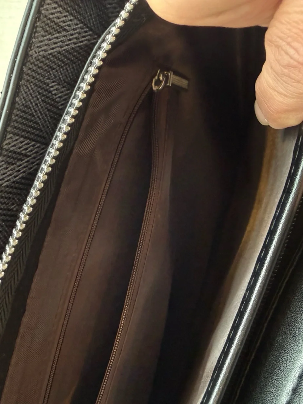 Dior Gray Patterned Men's Briefcase with Black Handles